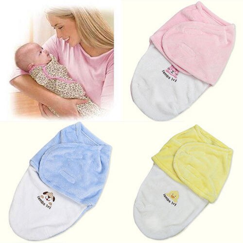 2018 Brand New Newborn Kids Baby Warm Cotton Swaddling Blanket Sleeping Bags Swaddles Warp Cotton Warm Cartoon Sleeping Bags